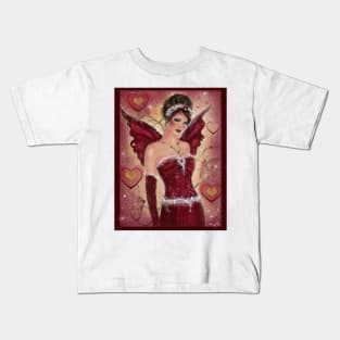 Holly Heart fairy Valentine by Renee Lavoie Kids T-Shirt